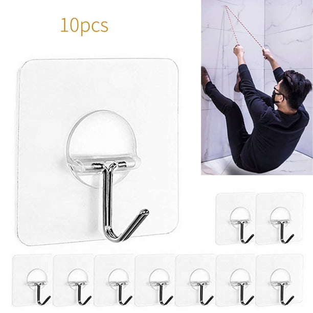 3X*Strong Transparent Suction Cup Suckers Wall Hook Hanger For Kitchen Ba SM